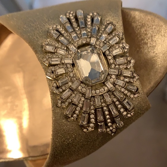 Badgley Mischka gold open toe shoe - Picture 6 of 6